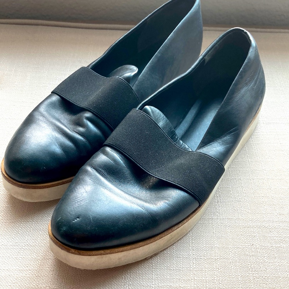 Leather black loafers Women 8/38